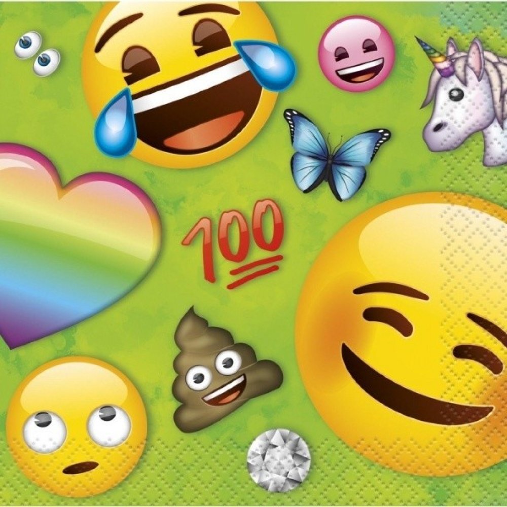Unique ubrousky papírové Rainbow Emoji 12x12cm 16ks | Srovnanicen.cz