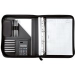 Konferenční desky A4 s kalkulačkou RICCIONE, zip, černá (30040) – Zboží Živě