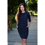 Jsem máma Oversize těhotenské a kojicí šaty srdíčka na modré – Sleviste.cz