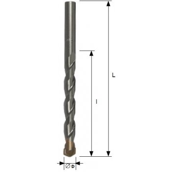 ABRABORO Vrták příklepový do betonu s válcovou stopkou 14,0x150/95mm s redukcí stopky na 10,0mm