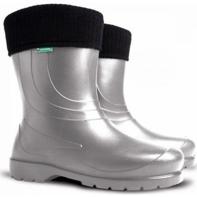 Demar Dámské holínky s vložkou LAURA 0230 stříbrná – Sleviste.cz