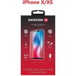 Swissten Full Glue Color Frame Case Friendly sklo pro Apple iPhone X XS černá 54501703 – Zboží Živě