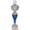 Pohár a trofej Kovový pohár s poklicí Stříbrno-modrý 17,5 cm 8 cm