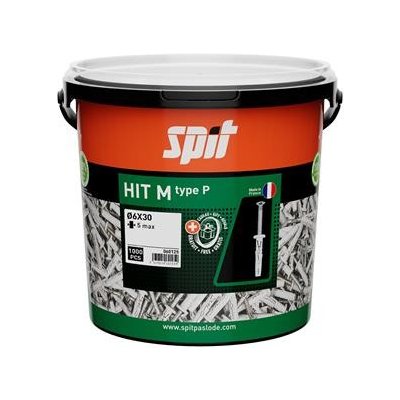 Natloukací hmoždinka HIT M 6-5/30 BIDON 1000ks (plochý límec), obj. 060125 – Zboží Mobilmania