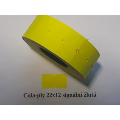 Cenové etikety 22x12 COLA-PLY signální žlutá – Zbozi.Blesk.cz