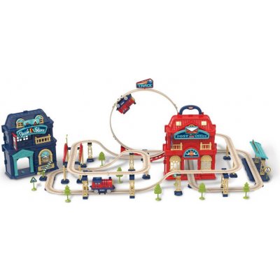 Wiky Vlaková dráha v kufříku 142 dílků 110x46x36,5 cm – Zboží Dáma