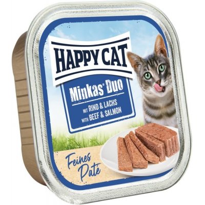 Happy Cat Minkas Duo Paté Hovězí & Losos 100 g – Sleviste.cz
