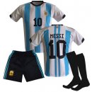 SP Messi fotbalový A3 komplet Argentina dres + trenýrky + černé štulpny