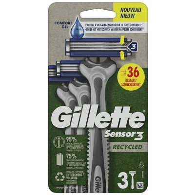 Gillette Sensor3 Recycled 3 ks – Zboží Mobilmania
