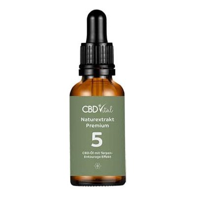 Vital CBD konopný olej přírodní premium 500 mg 5% 10 ml