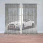 Sablio Záclony Nissan GTR 35 Šedý: 2ks 150x250cm – Hledejceny.cz