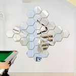 IZMAEL Zrcadlové samolepky na zeď Hexagon 12.5 x 11 – Sleviste.cz