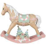Clayre & Eef Dekorace béžovo-růžový vánoční houpací koník Horse Pastello - 41*10*37 cm – Hledejceny.cz