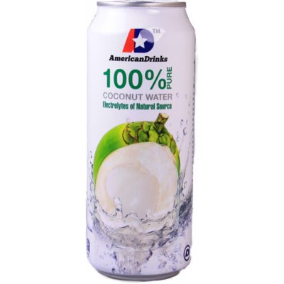 AMERICAN DRINKS Kokosová voda 100% plech 0,5 l – Hledejceny.cz