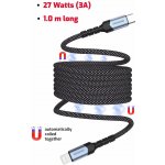 Swissten 71551020 MAGNETICKÝ DATOVÝ SAMONAVÍJECÍ USB-C / LIGHTNING, 1m – Zboží Živě