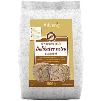 Adveni Medical Adveni Chléb bezlepkový Delikates extra se směsí semínek 500 g – Zboží Mobilmania