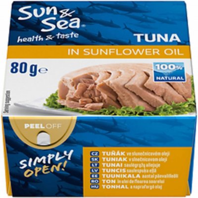 Sun & Sea Tuňák ve slunečnicovém oleji 80 g – Zboží Dáma
