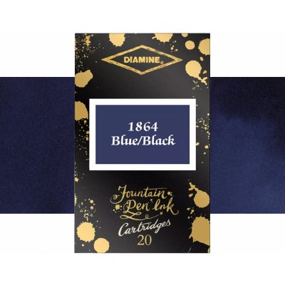 Diamine 1864 Inkoustové bombičky 20 ks Blue Black – Zboží Živě