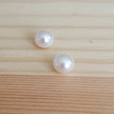 Perla sladkovodní přírodní bílá 6,5-7mm polovrtaná 2 kusy PP 108-2 – Hledejceny.cz