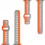 CubeNest Premium Silikon Sport na Apple Watch 42/44/45/Ultra 49 mm šedý/oranžový B01R001DLLUGROR – Zboží Živě