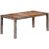 Jídelní stůl Petrashop Jídelní stůl šedý 180 x 90 x 76 cm masivní sheeshamové dřevo Šedá