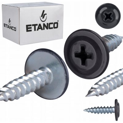 Šrouby s podložkou do dřeva 4,2 x 16 mm RAL 7016, 250 ks Etanco GM-S – Zboží Mobilmania