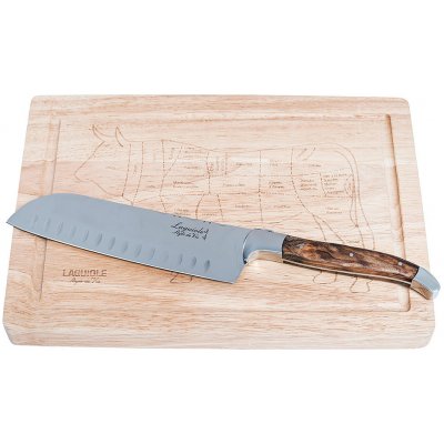Laguiole Santoku nůž s prkénkem LUXURY olive Style de Vie 20 cm – Hledejceny.cz