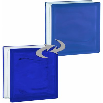 Fuchs Design Luxfera BM Aqua lesklá/mlč.sklo perleť. kobalt modrá 19 x 19 x 8 cm – Zboží Mobilmania