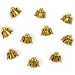 Kovový korálek - starozlatý - anděl - 10 x 13 x 6 mm - 1 ks – Hledejceny.cz