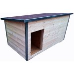 Elfino psí bouda s přepážkou Standart-zateplená OSB desky smrkové palubky L 150 x 80 x 80 cm – HobbyKompas.cz