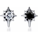 Šperky eshop Řetízek na kotník z oceli stříbrné - křížky kulaté zirkony AB25.03 Čirá – Hledejceny.cz