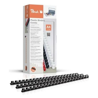 Peach PB412-02 'Vázací hřbet černý 'A4 12mm 100 ks – Zboží Živě