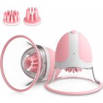 Rotating Silicone Nipple Suckers Size Matters 10X with 4 Attachments Pink – Zboží Dáma