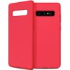 Pouzdro a kryt na mobilní telefon Pouzdro JustKing silikonové s texturou látky Samsung Galaxy S10 - červené