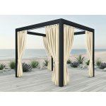 Mybesthome Venkovní zahradní závěs s poutky PORTO 155x200 cm krémová – Hledejceny.cz