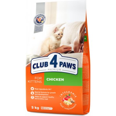 CLUB 4 PAWS Premium pro koťata kuřecí příchuť 0,5 kg