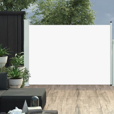 vidaXL Zatahovací boční markýza/zástěna na terasu 120 x 500 cm krémová – Sleviste.cz