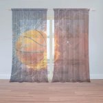 Záclony Basketbalový míč: 2 ks - 150x250 cm - Sablio – Hledejceny.cz