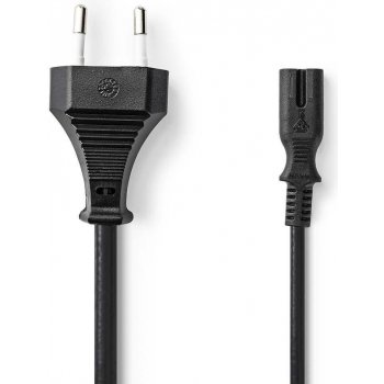 Kabel Nedis Euro na IEC-320-C7 černý 2m Kabel, napájecí, 230V, zástrčka Euro, na IEC-320-C7, dvoulinka, černý, 2m, plastový sáček PCGP11040BK20