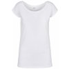 Dámská Trička Dámské tričko s velkým výstřihem Bílá