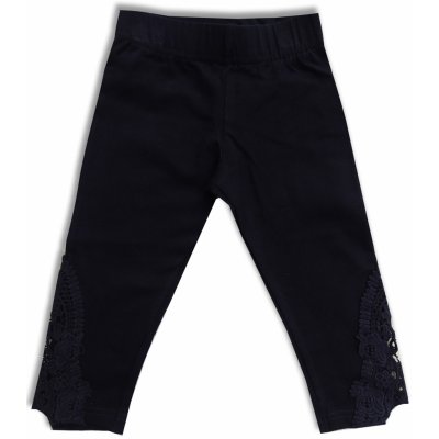 DUNNES legíny tříčtvrteční modré s výšivkou – Zboží Dáma