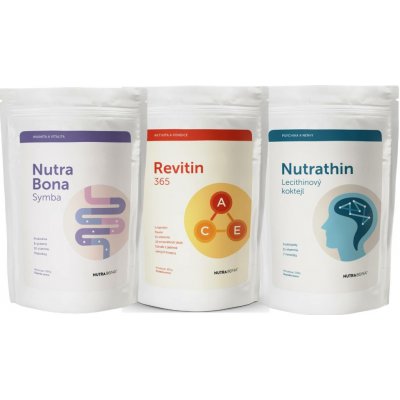 Nutra Bona Balíček Imunita vanilková příchut Symba s β-glukany 200 g REVITIN 365 do kapsy 20 g x 20 ks NUTRATHIN 200 g – Hledejceny.cz