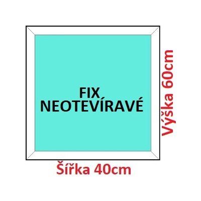 Soft Plastové okno 40x60 cm FIX neotevíravé – Zbozi.Blesk.cz