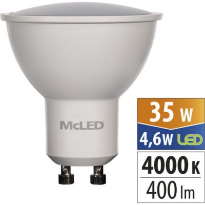 MCLED žárovka LED 5W-50 GU10 400lm 4000K 100° ML-312.149.87.0 – Hledejceny.cz