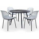 Texim Zahradní nábytek - stůl Wilder + 4x židle GABY šedá – Zbozi.Blesk.cz
