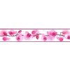 Bordura na zeď IMPOL TRADE D 58-030-3 Samolepící bordura květy orchidejí růžové, rozměr 5 m x 5,8 cm