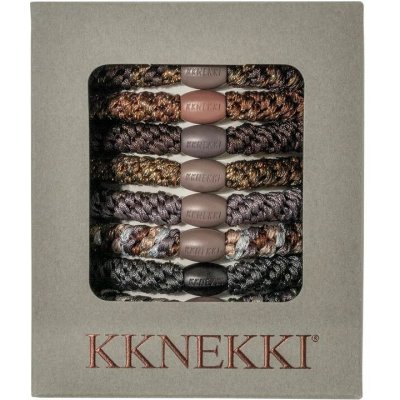 KKNEKKI Dárková sada gumiček KKnekki Earth Edition – set 8 ks, šedá barva, hnědá barva, textil – Zboží Mobilmania