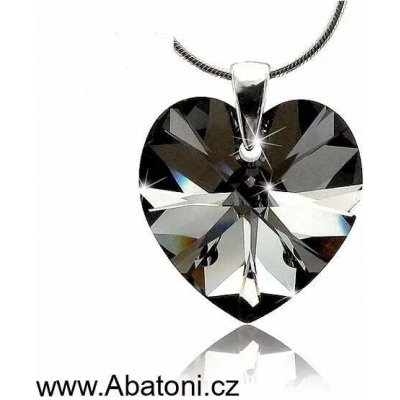 Swarovski Elements Stříbrný náhrdelník srdce 39003.4