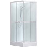 Roth Project Line Simple Square 900 čtvercový sprchový box 90 x 90 x 205 cm s vaničkou bílý transparent 4000693 – Zboží Dáma