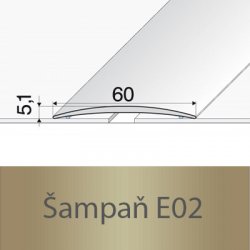 Profil Team Přechodový profil stříbro E01 1 m 60mm